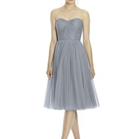 Jenny Yoo Dresses & Skirts - Jenny Yoo Gray Tulle Strapless Dress, NWT, Size 16